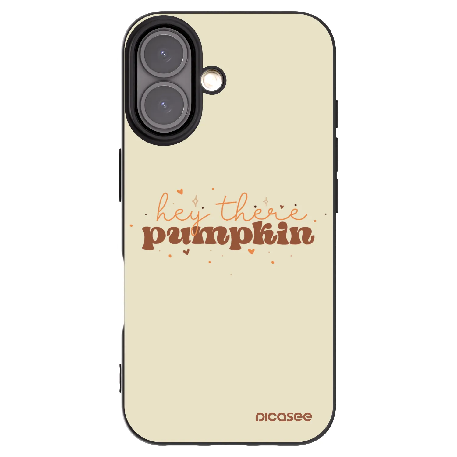 Picasee Apple iPhone 16 Hülle - Schwarzes Silikon - Hey there pumpkin