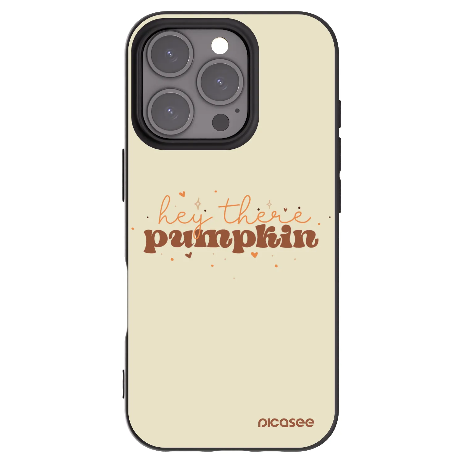 Picasee Apple iPhone 16 Pro Hülle - Schwarzes Silikon - Hey there pumpkin