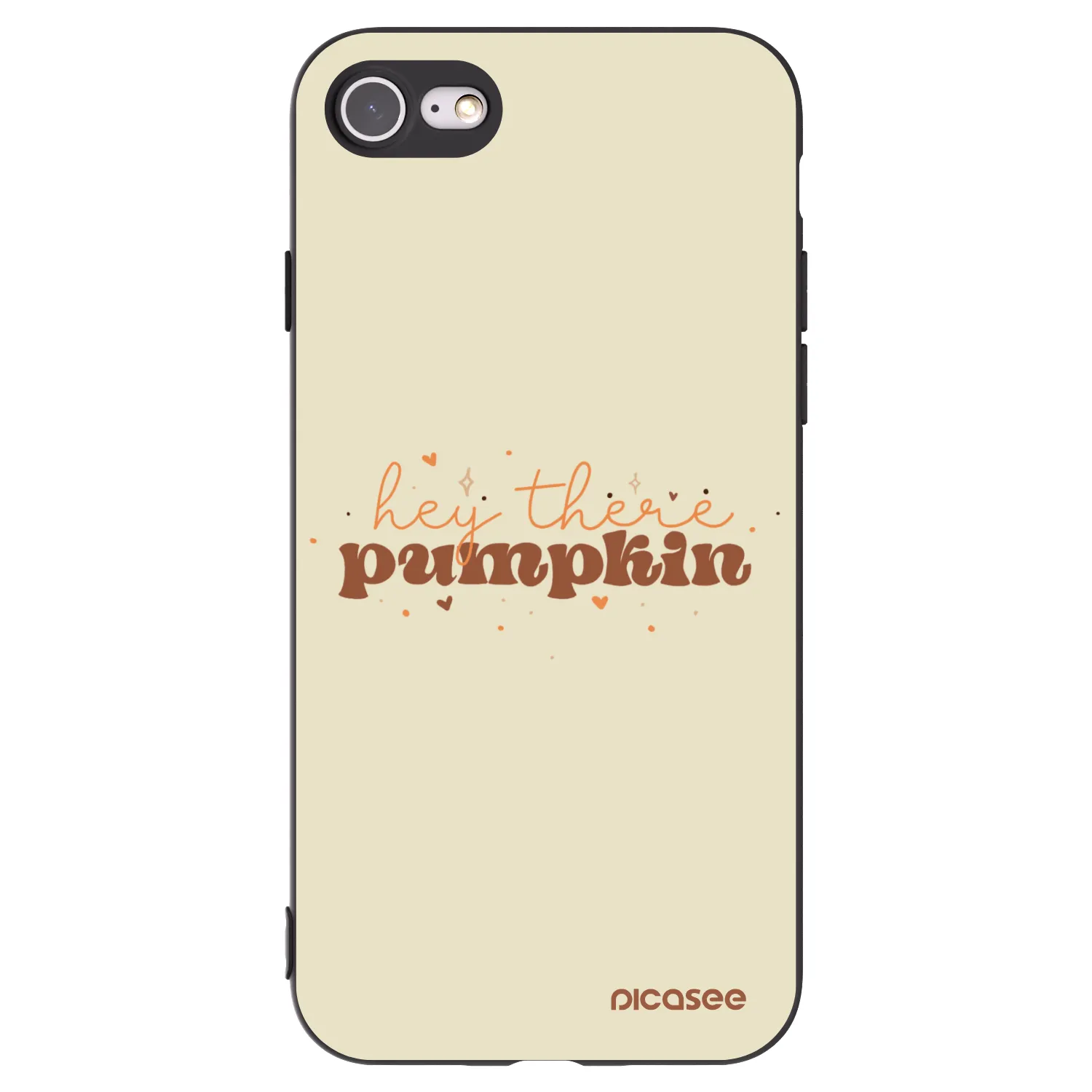 Picasee Apple iPhone 8 Hülle - Schwarzes Silikon - Hey there pumpkin