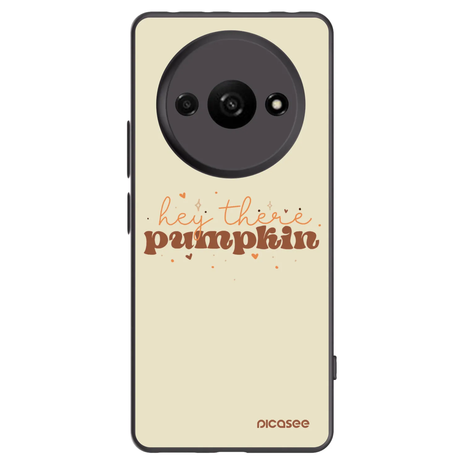 Picasee Xiaomi Redmi A3 Hülle - Schwarzes Silikon - Hey there pumpkin