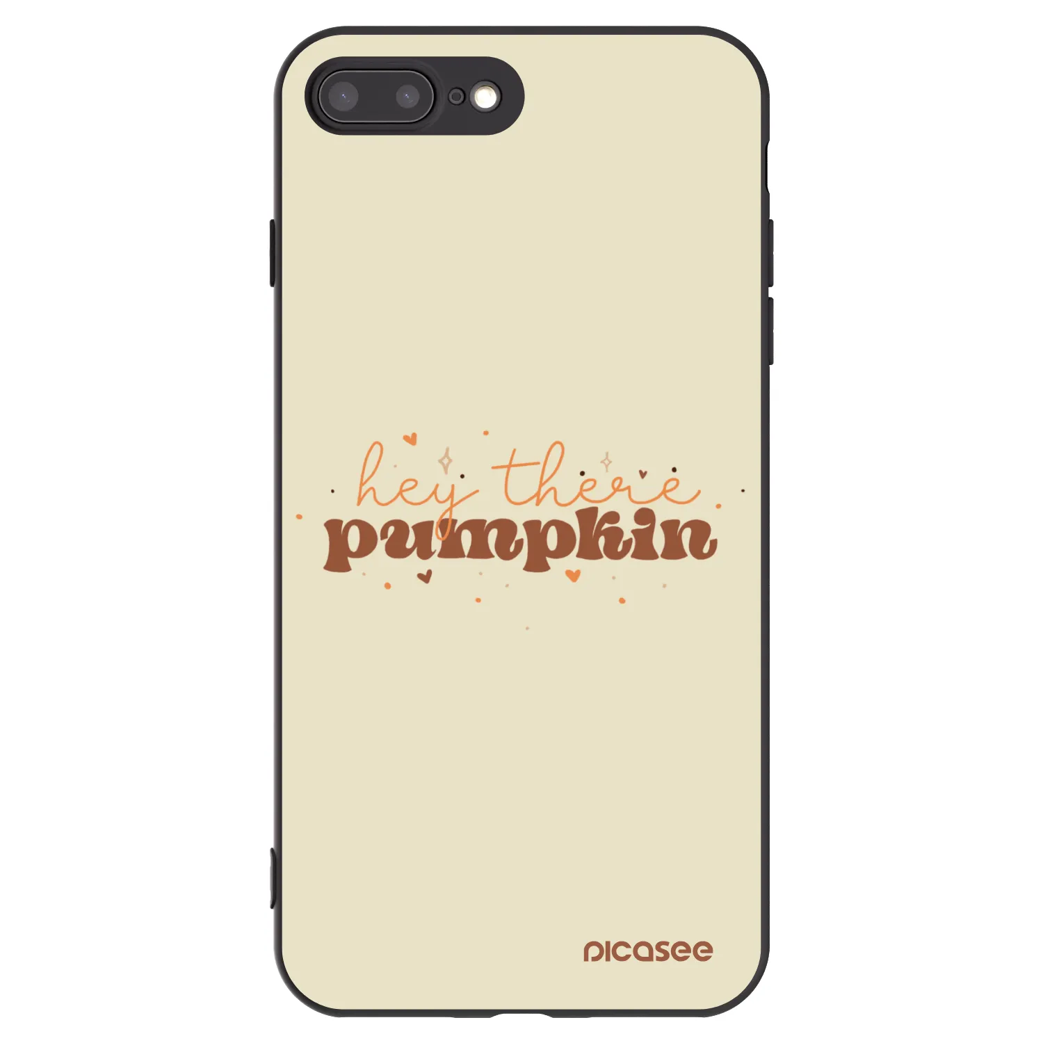 Picasee Apple iPhone 7 Plus Hülle - Schwarzes Silikon - Hey there pumpkin