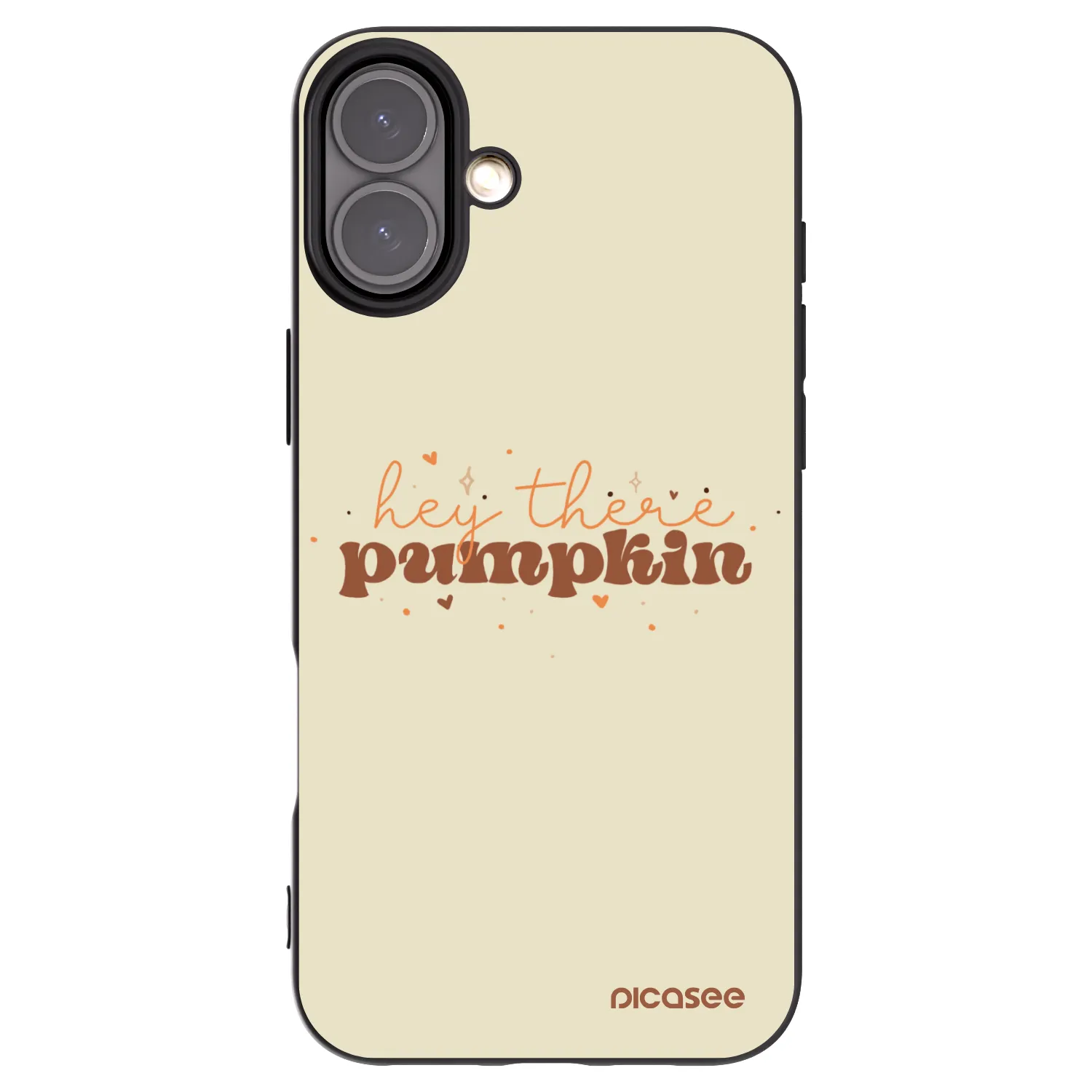 Picasee Apple iPhone 16 Plus Hülle - Schwarzes Silikon - Hey there pumpkin