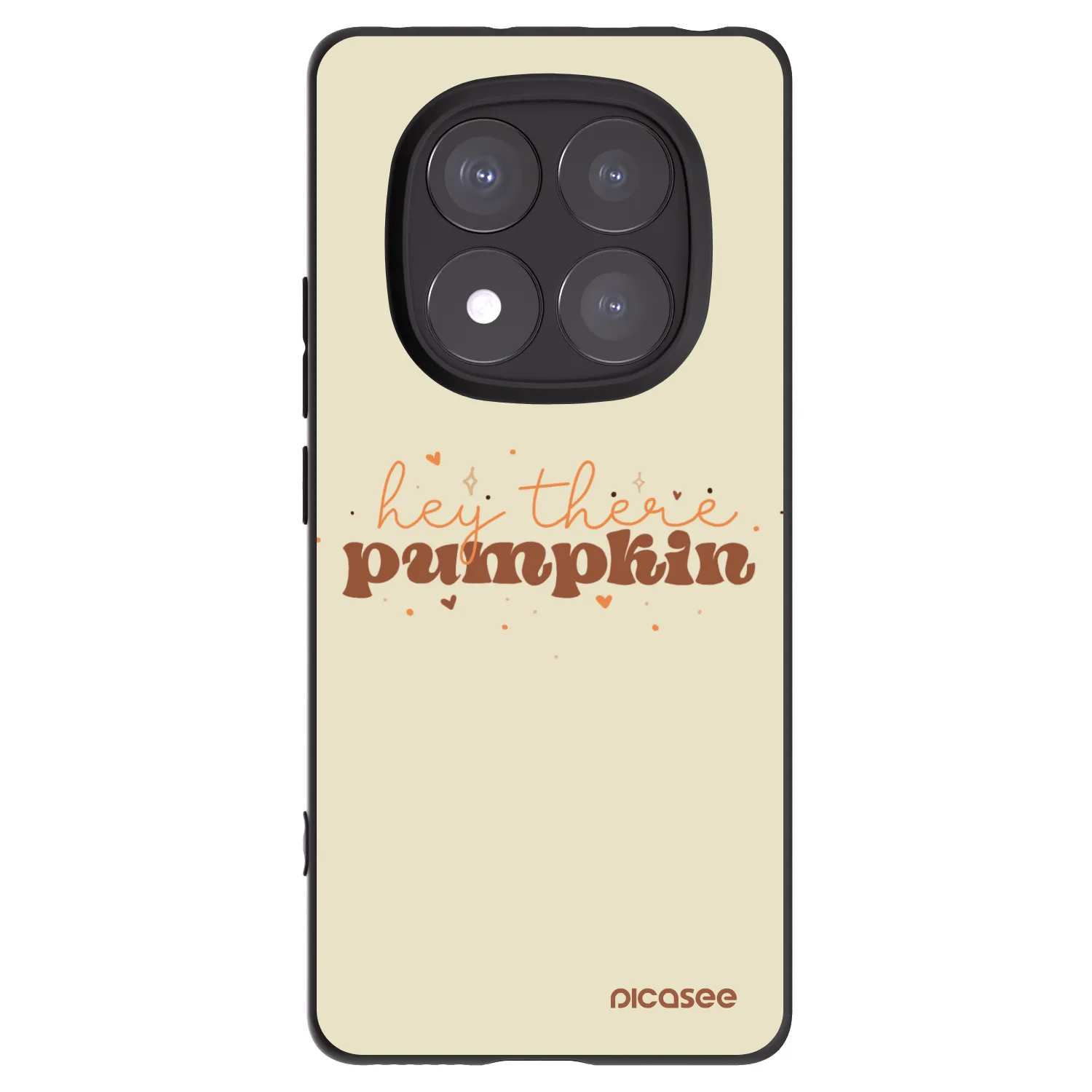 Picasee Xiaomi Redmi Note 14 Pro 5G Hülle - Schwarzes Silikon - Hey there pumpkin