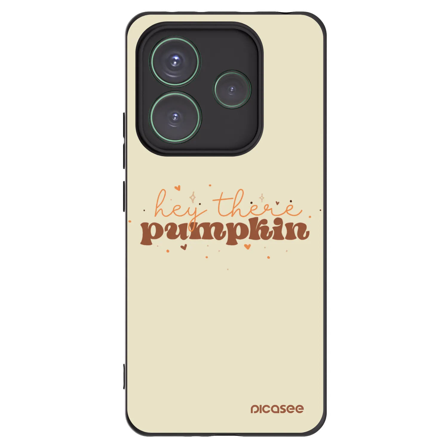 Picasee Xiaomi Redmi Note 14 5G Hülle - Schwarzes Silikon - Hey there pumpkin