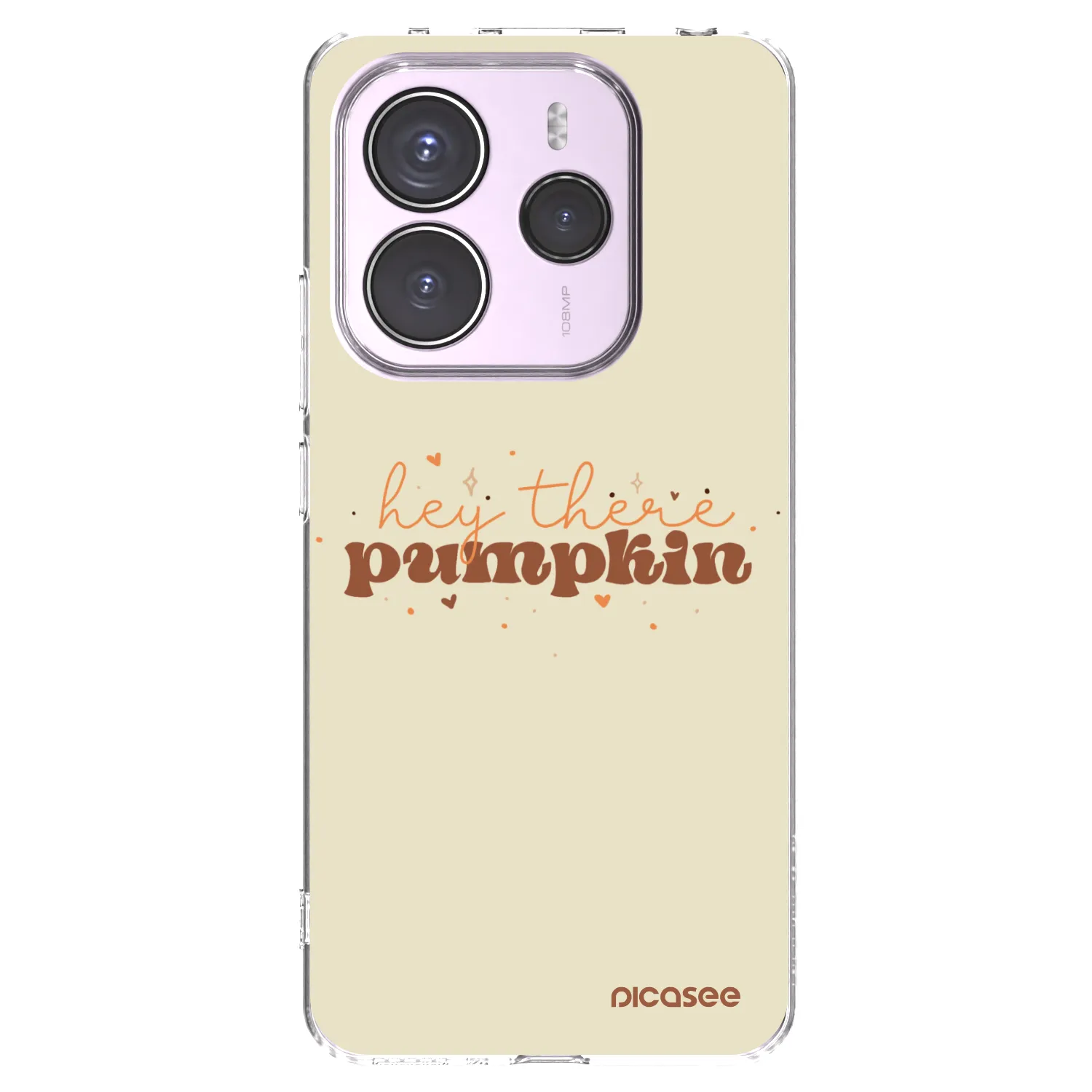 Picasee Xiaomi Redmi Note 14 5G Hülle - Transparentes Silikon - Hey there pumpkin