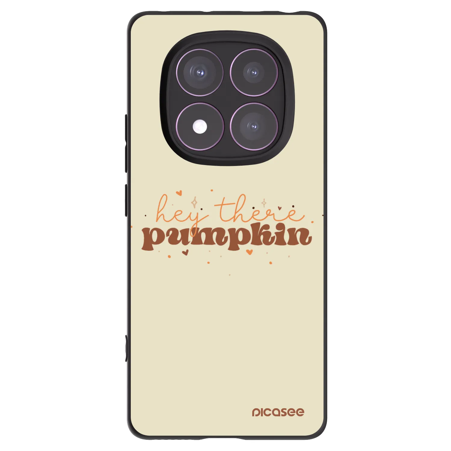 Picasee Xiaomi Redmi Note 14 Pro 4G Hülle - Schwarzes Silikon - Hey there pumpkin