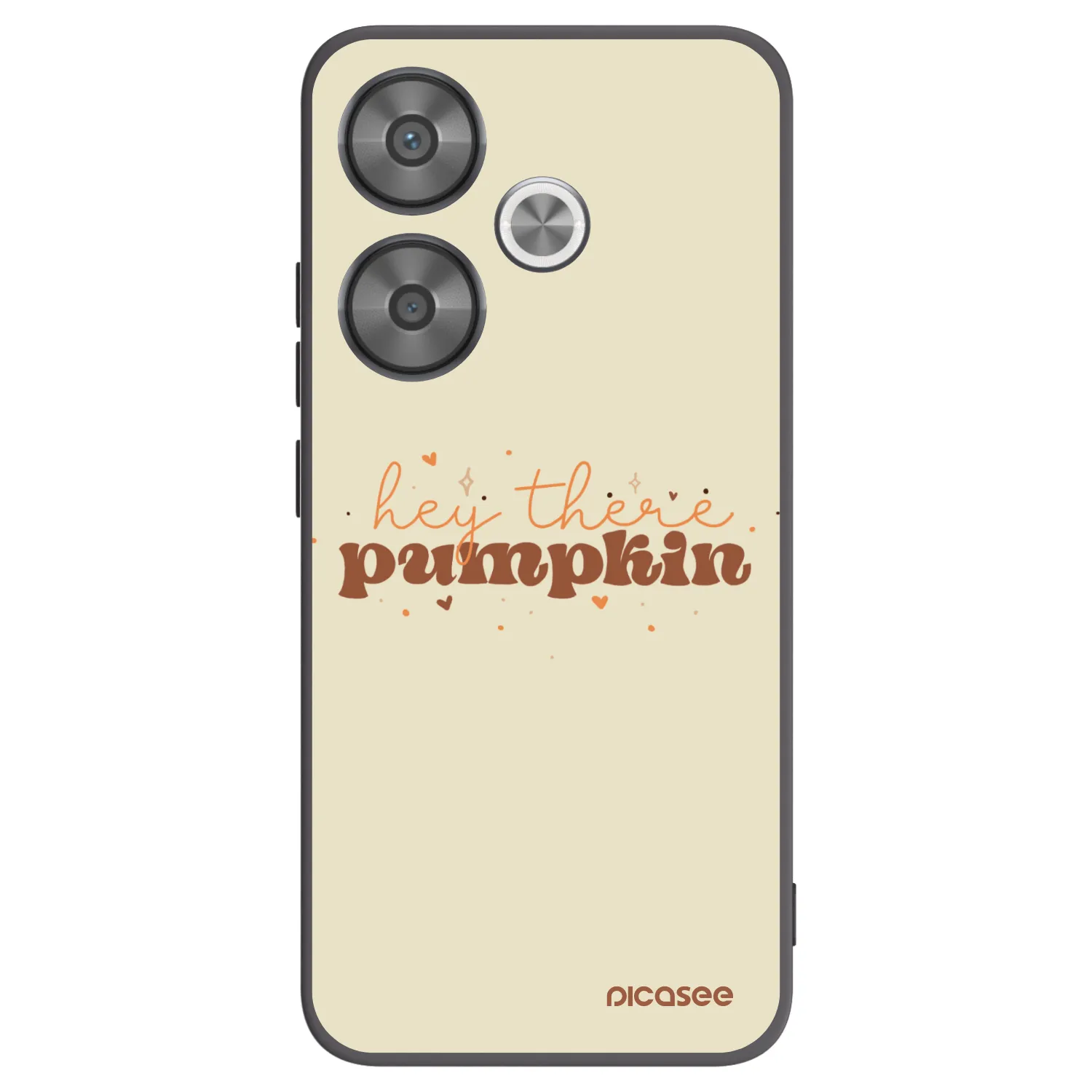 Picasee Xiaomi Poco F6 Hülle - Schwarzes Silikon - Hey there pumpkin