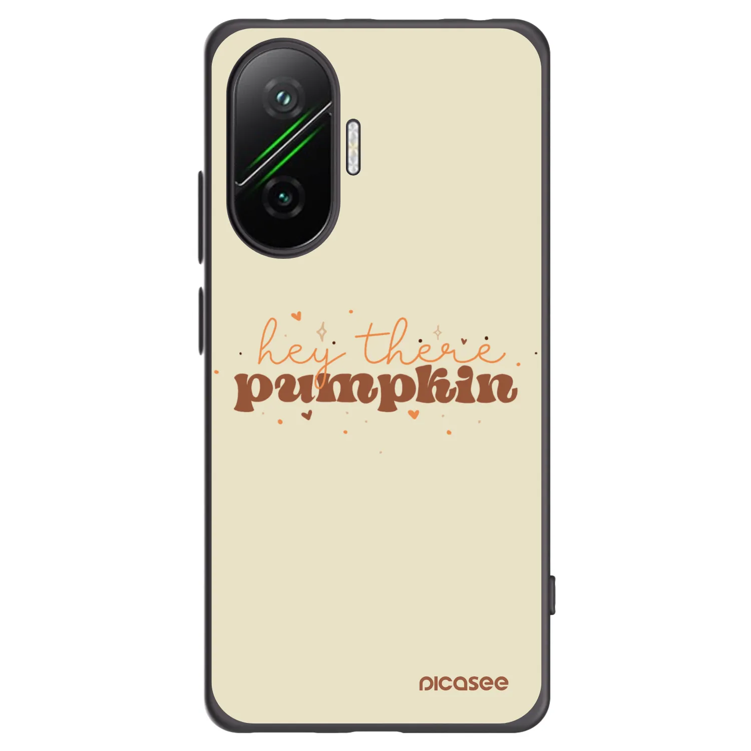 Picasee Xiaomi Poco F7 5G Hülle - Schwarzes Silikon - Hey there pumpkin