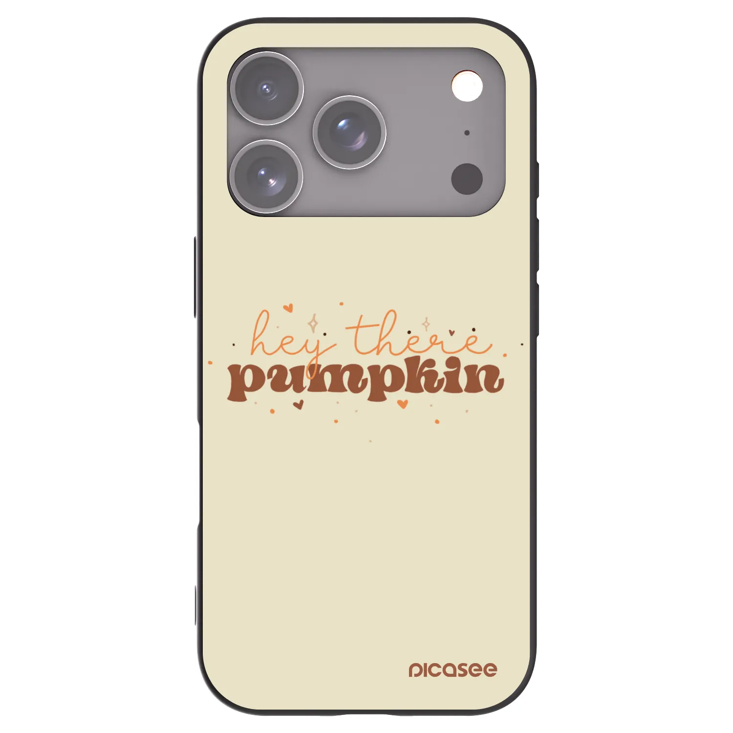 Picasee Apple iPhone 17 Pro Hülle - Schwarzes Silikon - Hey there pumpkin