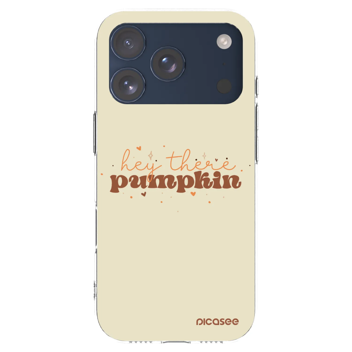 Picasee Apple iPhone 17 Pro Hülle - Transparentes Silikon - Hey there pumpkin