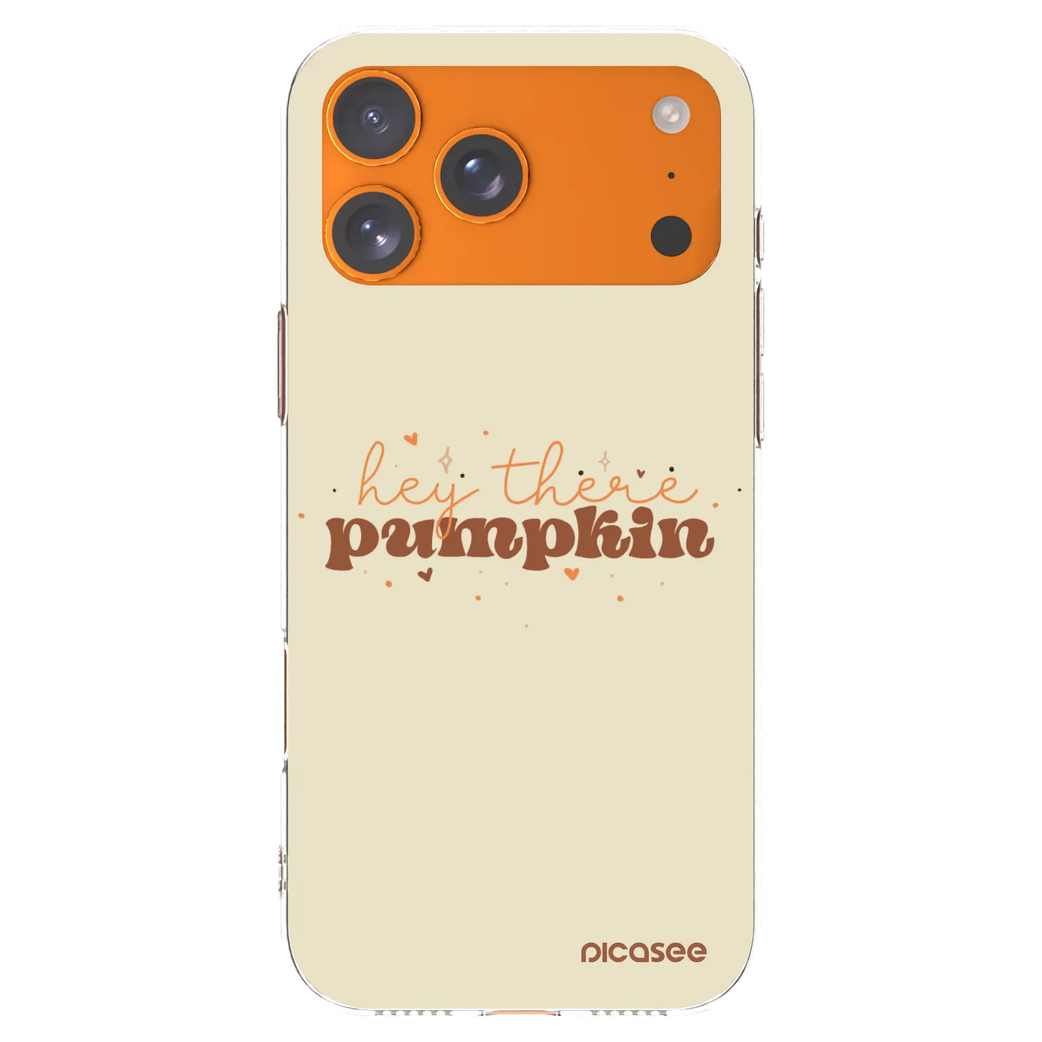Picasee Apple iPhone 17 Pro Max Hülle - Transparentes Silikon - Hey there pumpkin