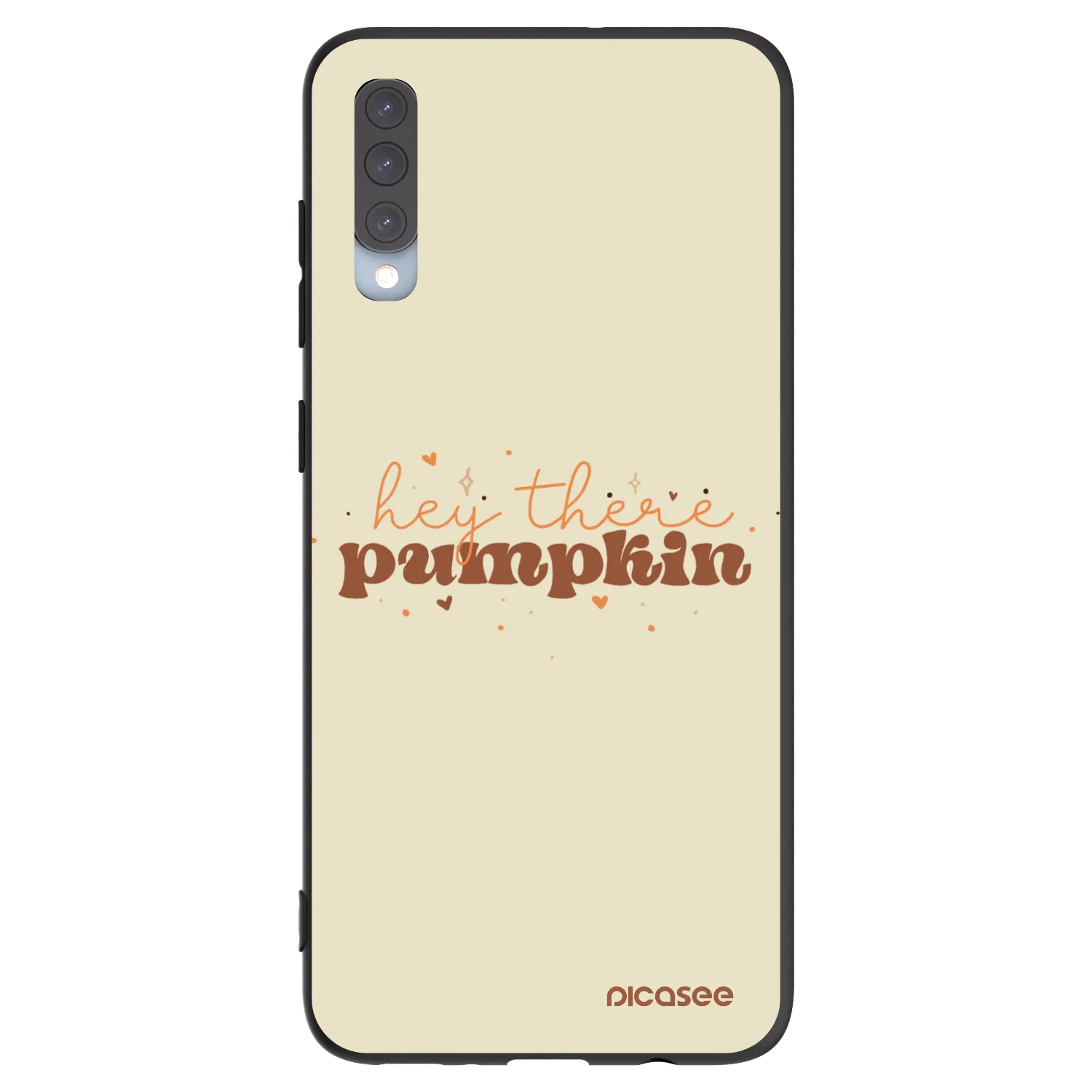 Picasee Samsung Galaxy A70 A705F Hülle - Schwarzes Silikon - Hey there pumpkin