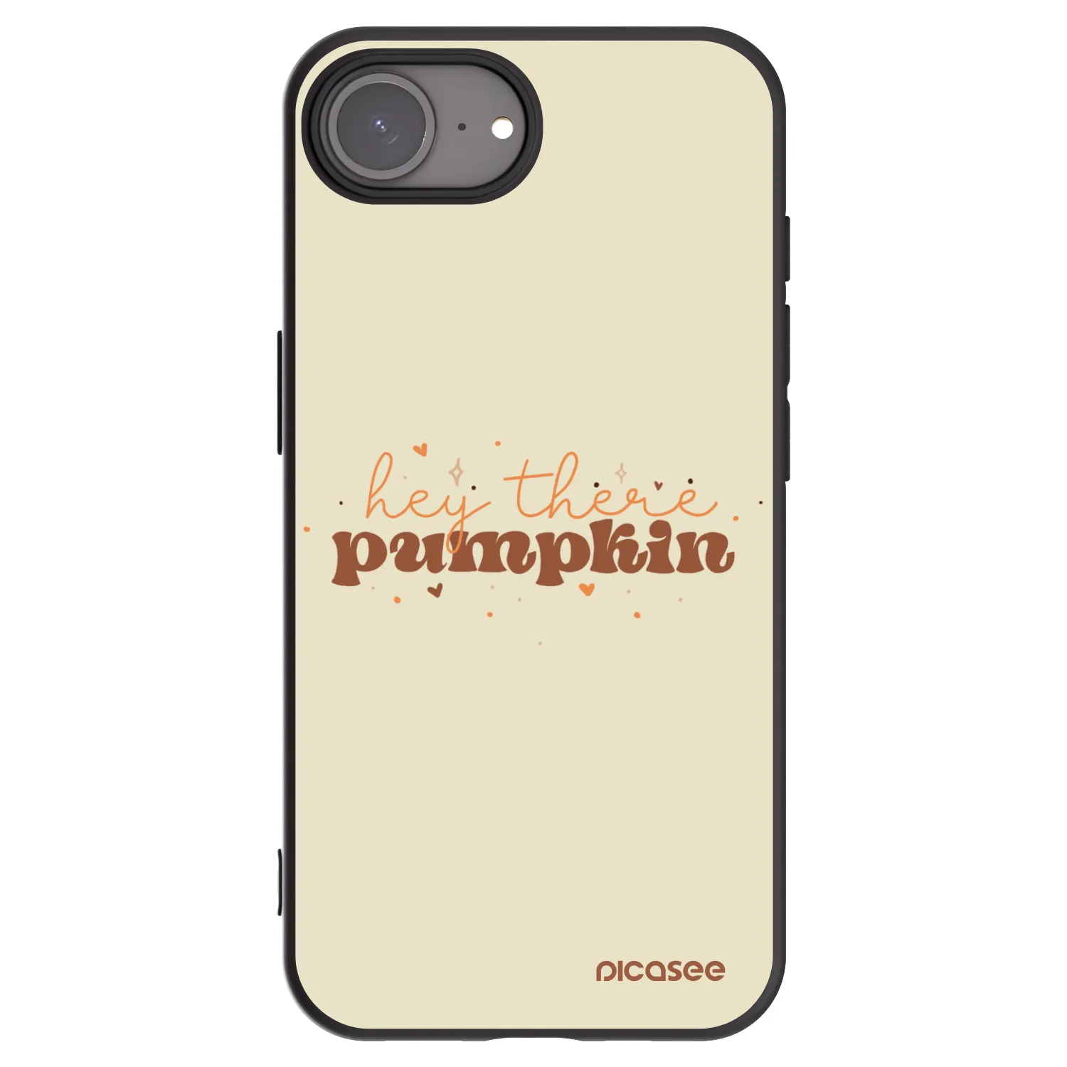 Picasee Apple iPhone 17e Hülle - Schwarzes Silikon - Hey there pumpkin