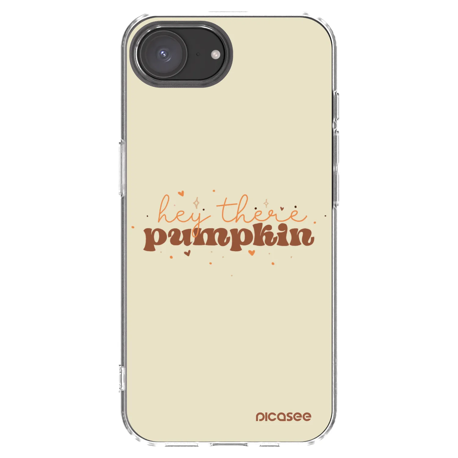 Picasee Apple iPhone 17e Hülle - Transparentes Silikon - Hey there pumpkin