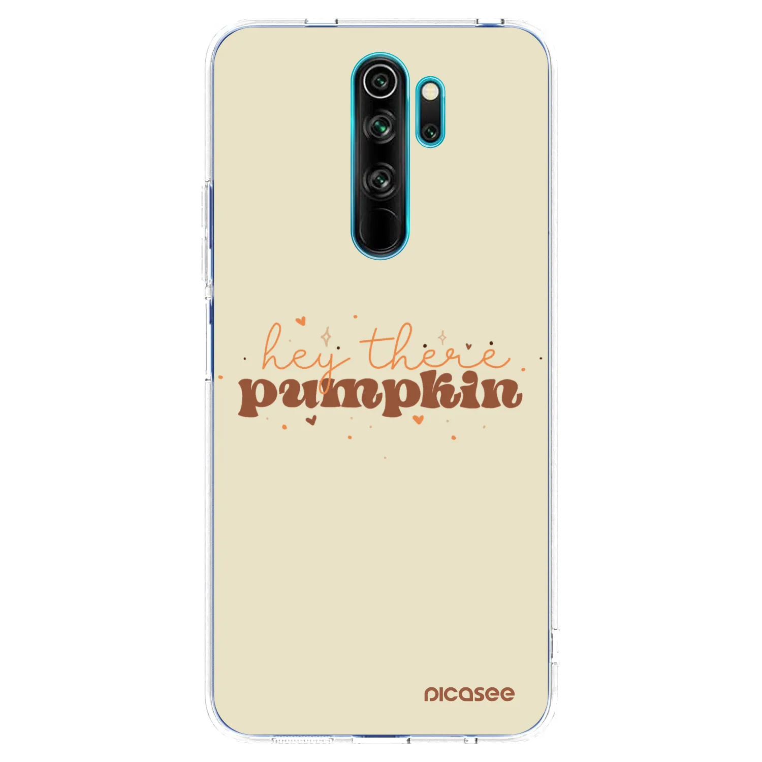 Picasee Xiaomi Redmi Note 8 Pro Hülle - Transparentes Silikon - Hey there pumpkin