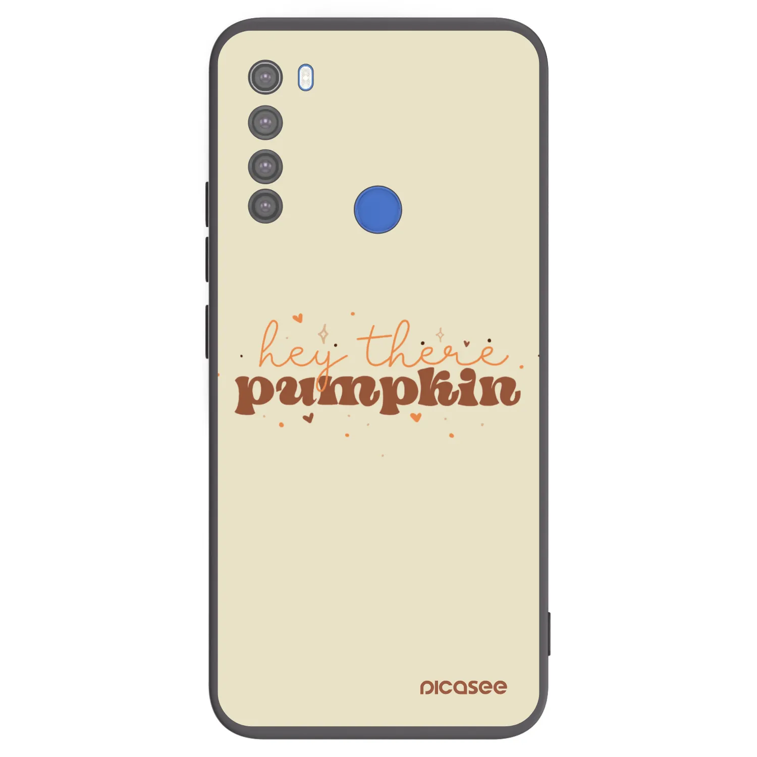 Picasee Xiaomi Redmi Note 8T Hülle - Schwarzes Silikon - Hey there pumpkin