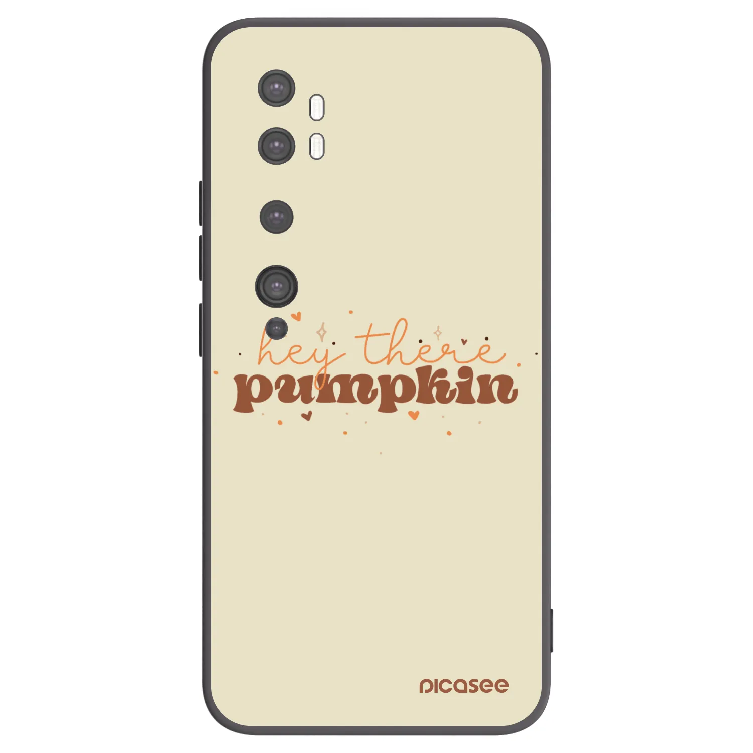 Picasee Xiaomi Mi Note 10 (Pro) Hülle - Schwarzes Silikon - Hey there pumpkin
