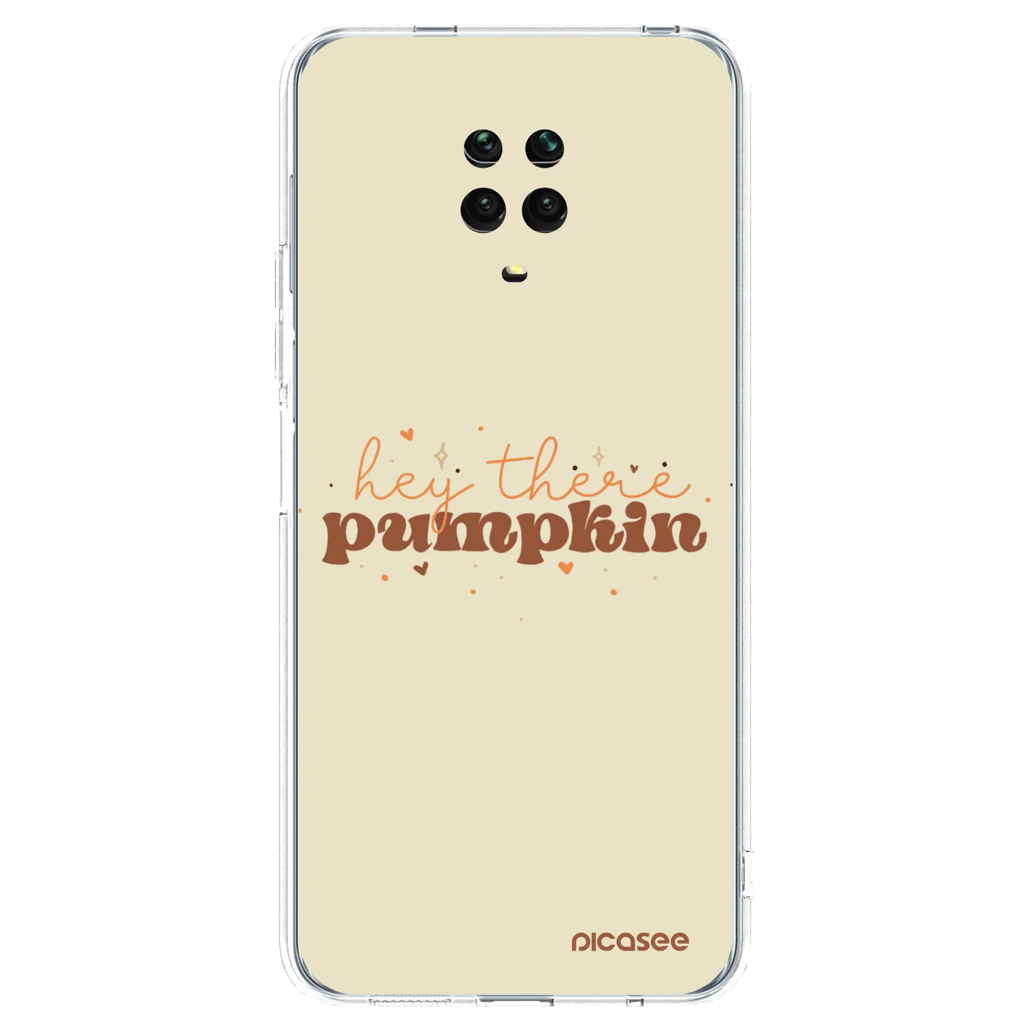 Picasee Xiaomi Redmi Note 9S Hülle - Transparentes Silikon - Hey there pumpkin