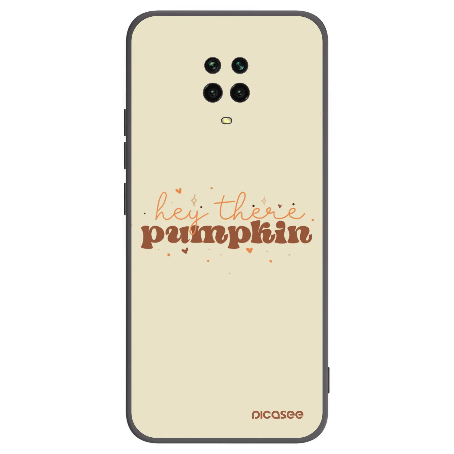 Picasee Xiaomi Redmi Note 9S Hülle - Schwarzes Silikon - Hey there pumpkin