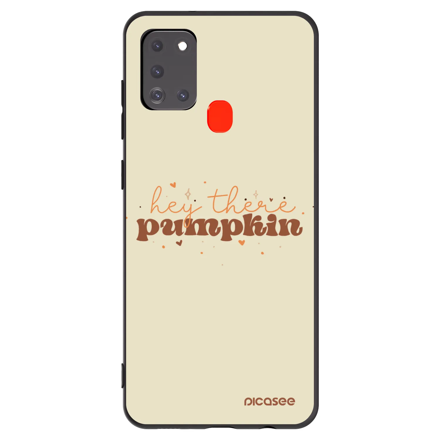 Picasee Samsung Galaxy A21s Hülle - Schwarzes Silikon - Hey there pumpkin