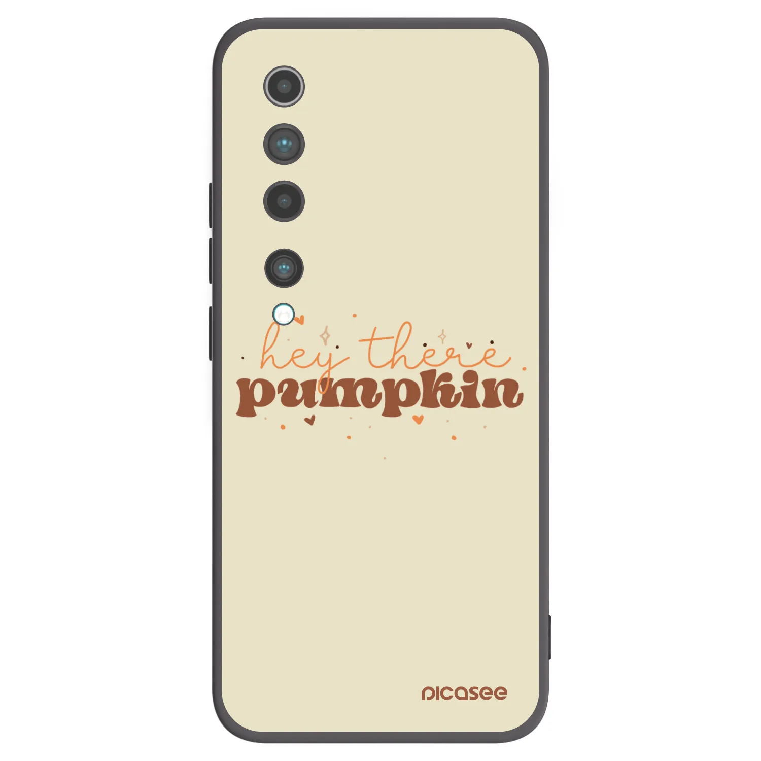Picasee Xiaomi Mi 10 Hülle - Schwarzes Silikon - Hey there pumpkin