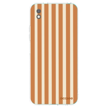 Picasee Xiaomi Redmi 9A Hülle - Schwarzes Silikon - Orange lines