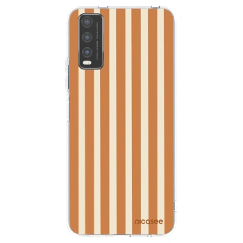 Picasee Vivo Y20s Hülle - Transparentes Silikon - Orange lines