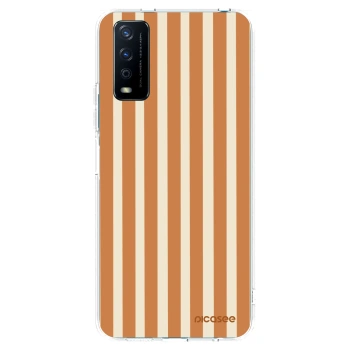 Picasee Vivo Y11s Hülle - Transparentes Silikon - Orange lines