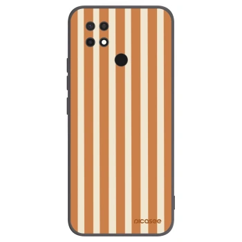 Picasee Xiaomi Redmi 10C Hülle - Schwarzes Silikon - Orange lines