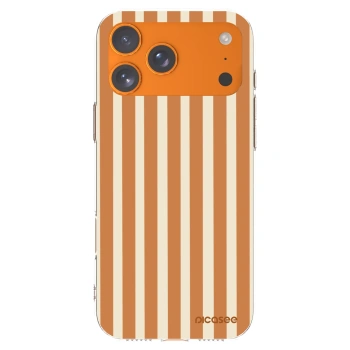 Picasee Apple iPhone 17 Pro Max Hülle - Transparentes Silikon - Orange lines