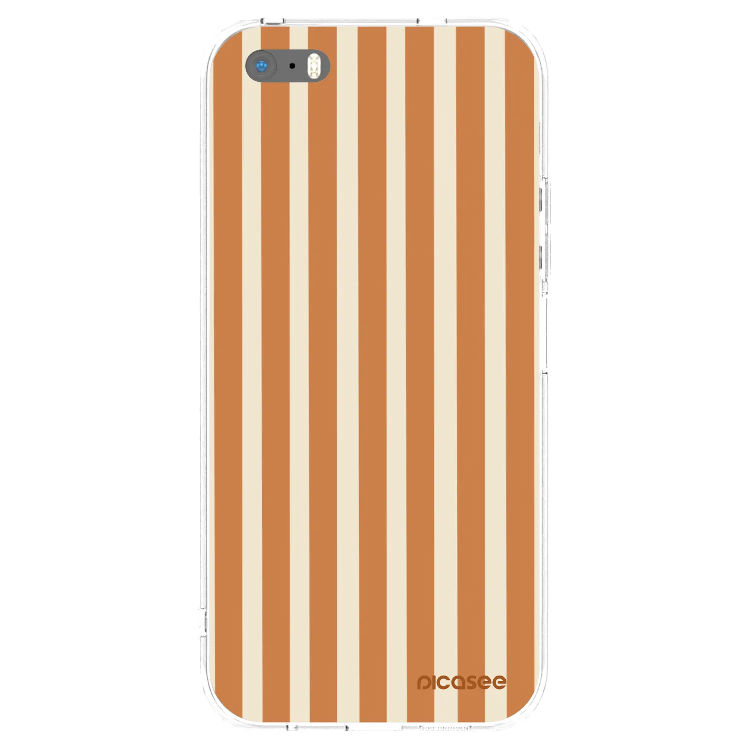 Picasee Apple iPhone 5/5S/SE Hülle - Transparentes Silikon - Orange lines