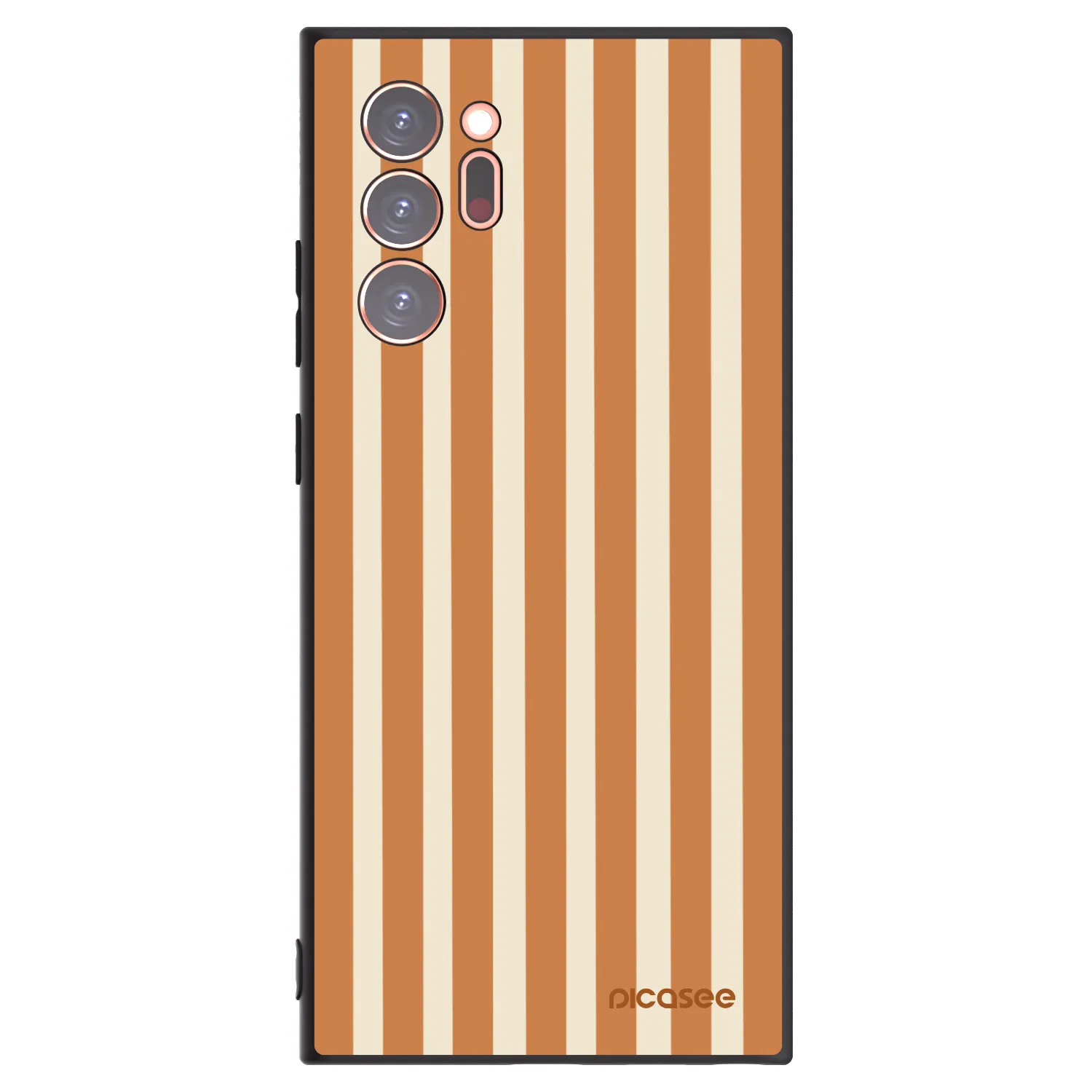 Picasee Samsung Galaxy Note 20 Ultra Hülle - Schwarzes Silikon - Orange lines