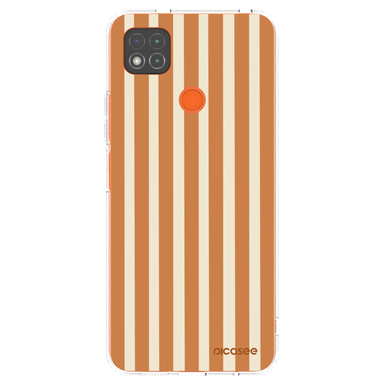 Picasee Xiaomi Redmi 9C Hülle - Transparentes Silikon - Orange lines