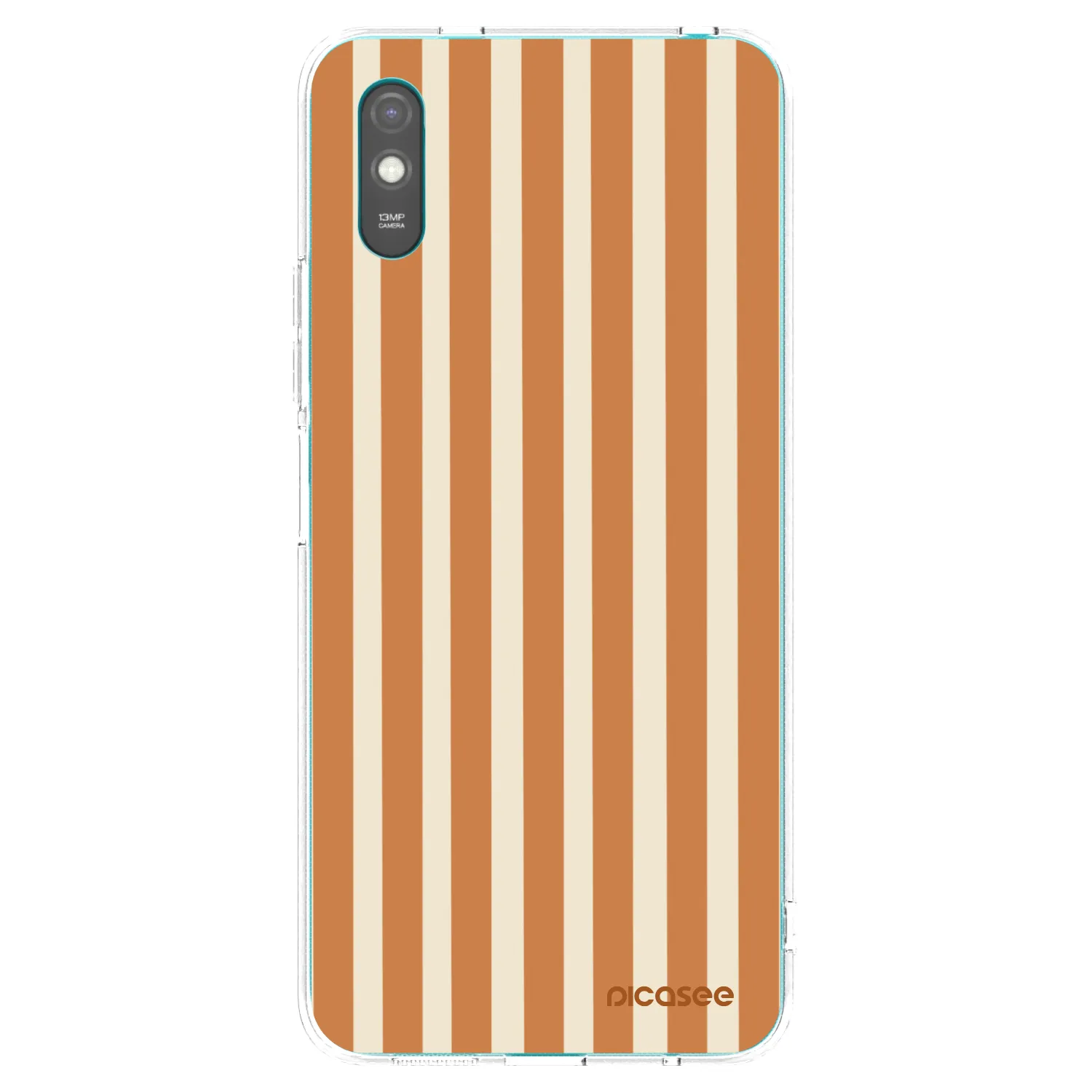 Picasee Xiaomi Redmi 9A Hülle - Transparentes Silikon - Orange lines