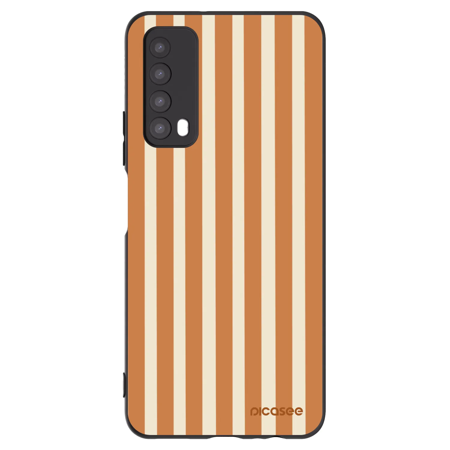 Picasee Huawei P Smart 2021 Hülle - Schwarzes Silikon - Orange lines
