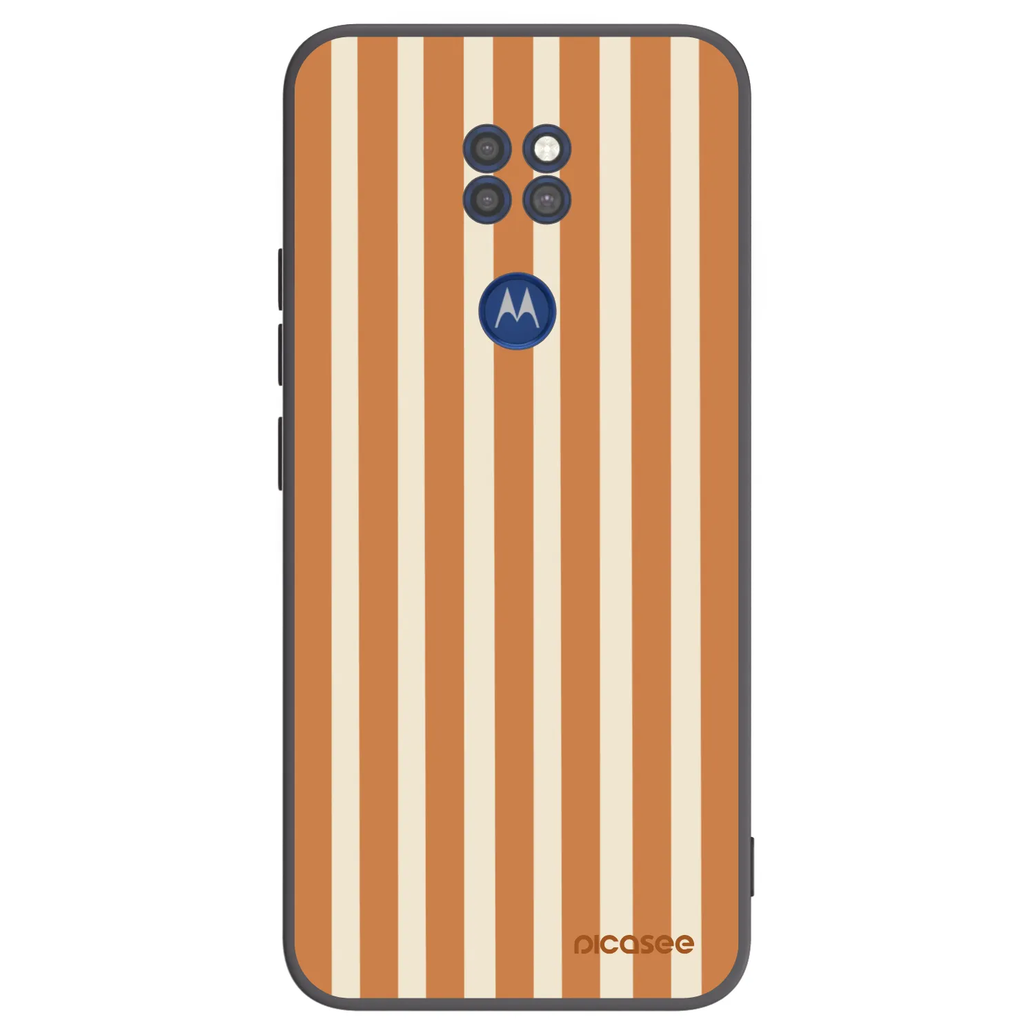 Picasee Motorola Moto G9 Play Hülle - Schwarzes Silikon - Orange lines