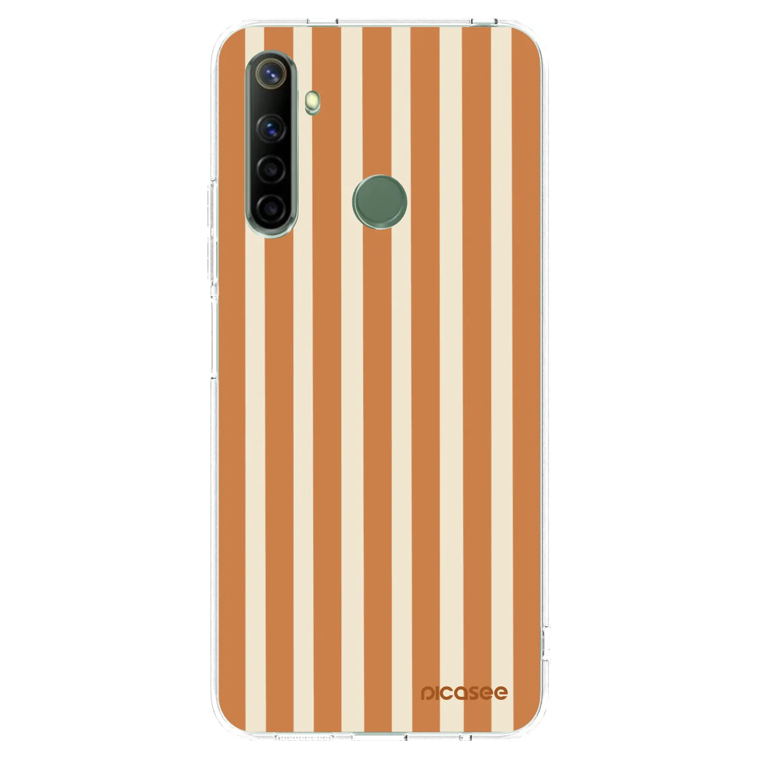 Picasee Realme 6i Hülle - Transparentes Silikon - Orange lines