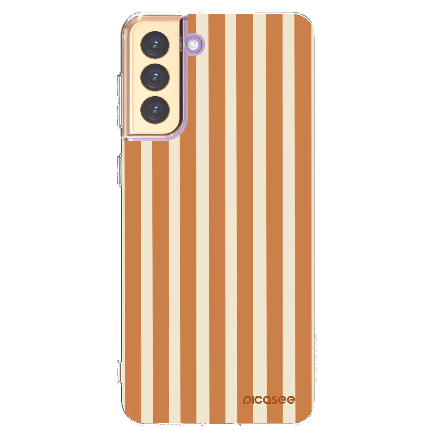 Picasee Samsung Galaxy S21+ 5G G996F Hülle - Transparentes Silikon - Orange lines