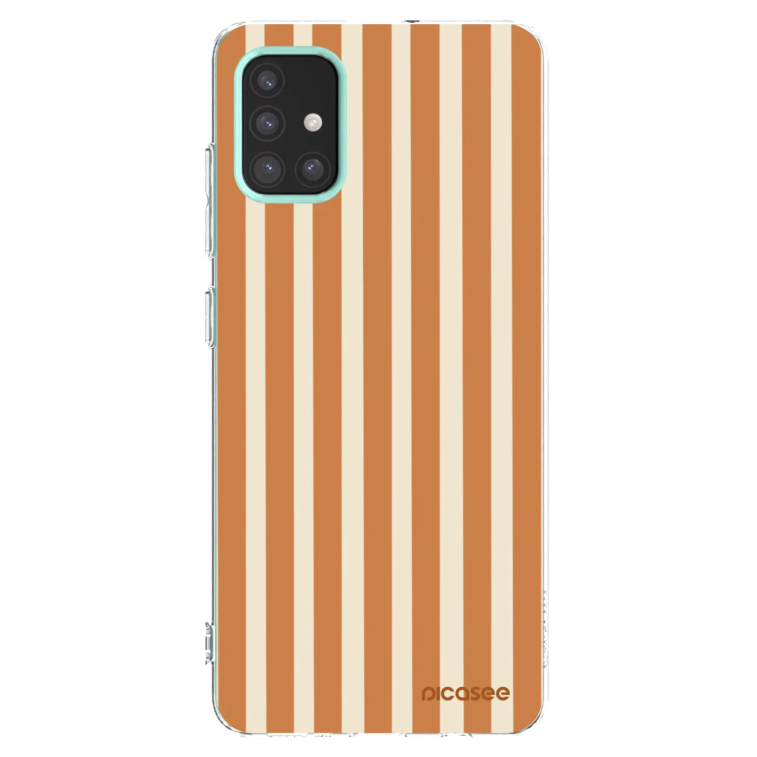 Picasee Samsung Galaxy M31s Hülle - Transparentes Silikon - Orange lines
