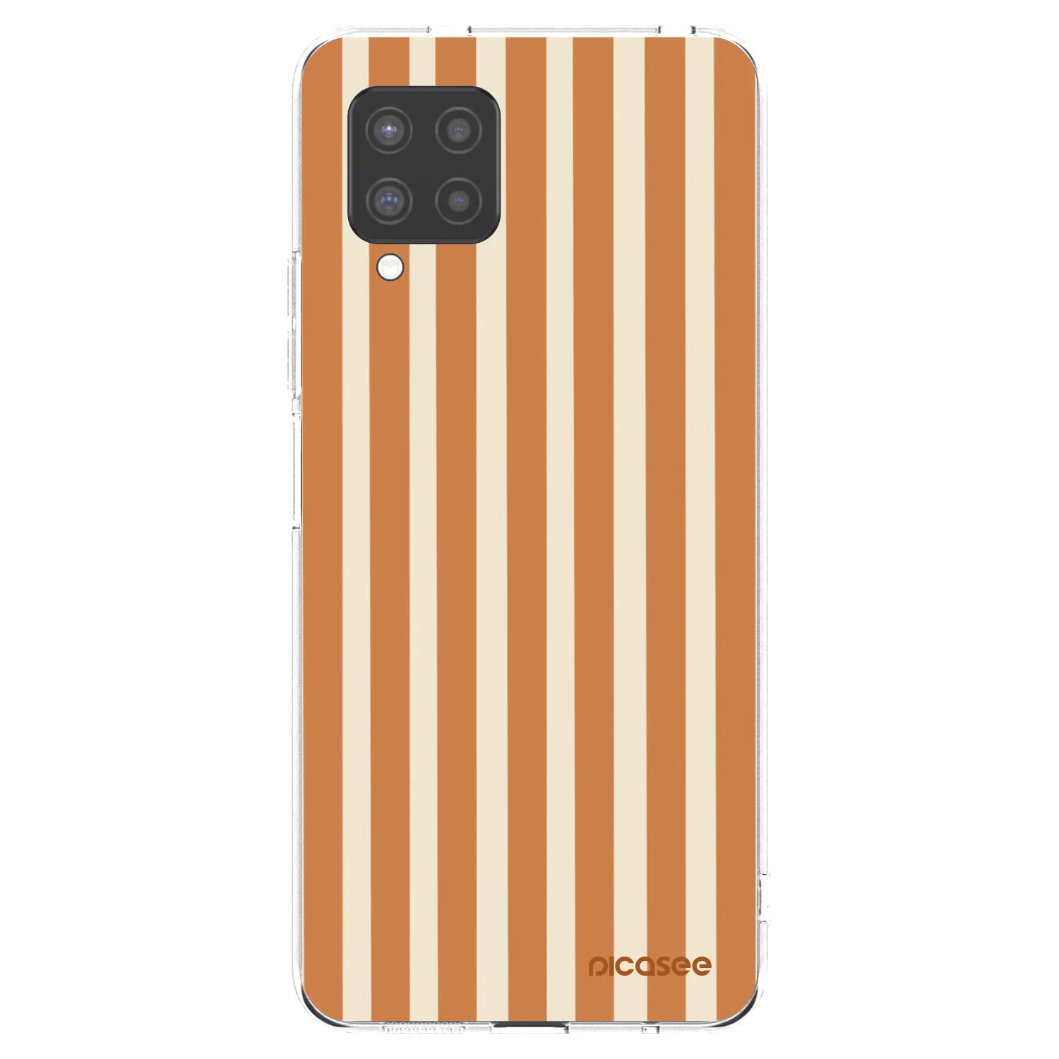 Picasee Samsung Galaxy A42 A426B Hülle - Transparentes Silikon - Orange lines