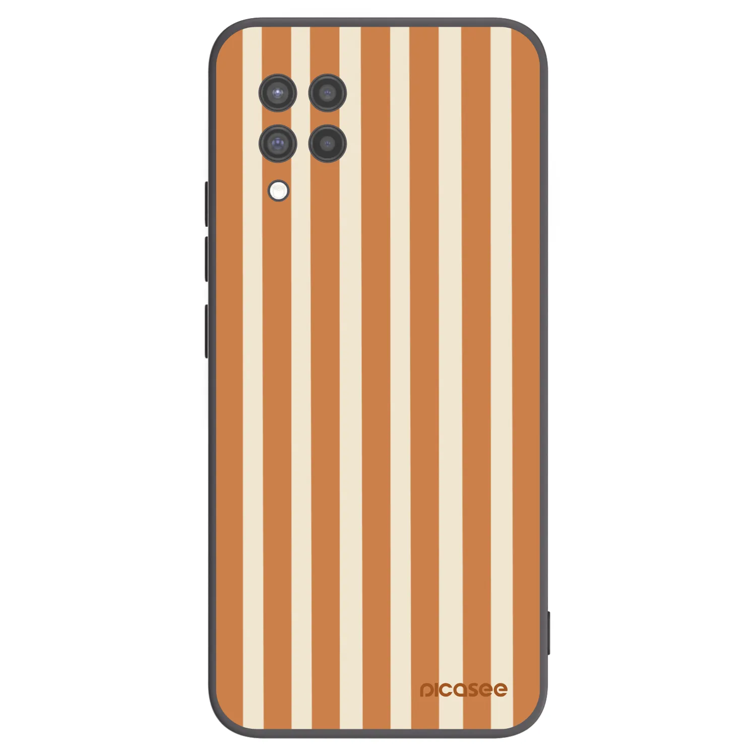 Picasee Samsung Galaxy A42 A426B Hülle - Schwarzes Silikon - Orange lines