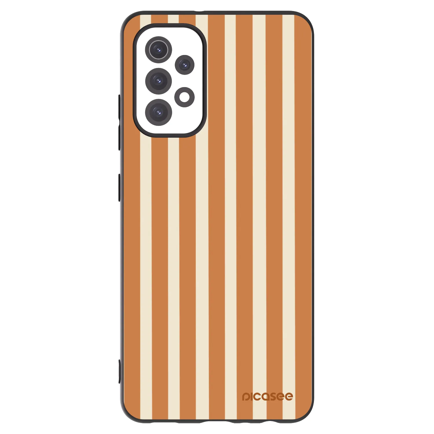 Picasee Samsung Galaxy A32 5G A326B Hülle - Schwarzes Silikon - Orange lines