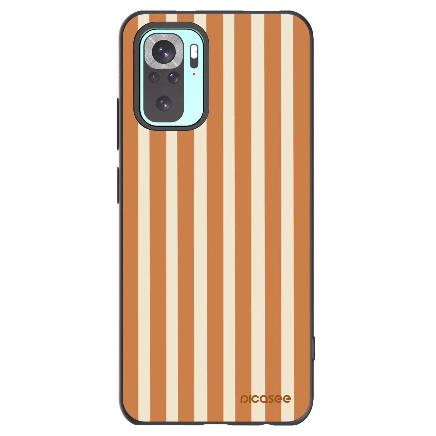 Picasee Xiaomi Redmi Note 10 Pro Hülle - Schwarzes Silikon - Orange lines