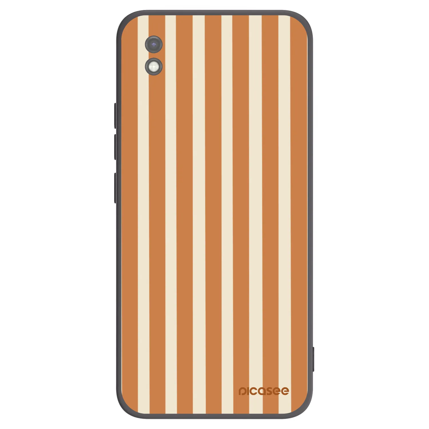 Picasee Xiaomi Redmi 9AT Hülle - Schwarzes Silikon - Orange lines