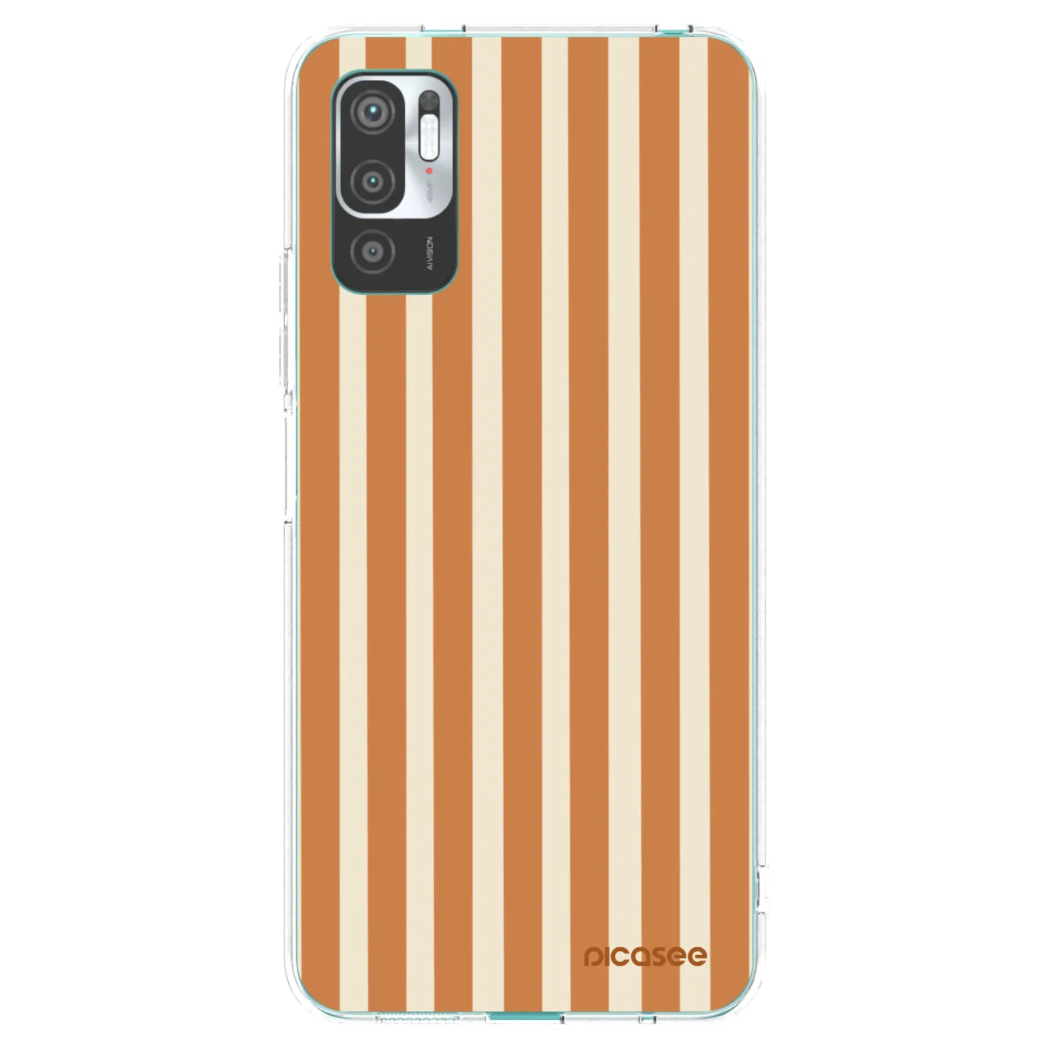 Picasee Xiaomi Redmi Note 10 5G Hülle - Transparentes Silikon - Orange lines