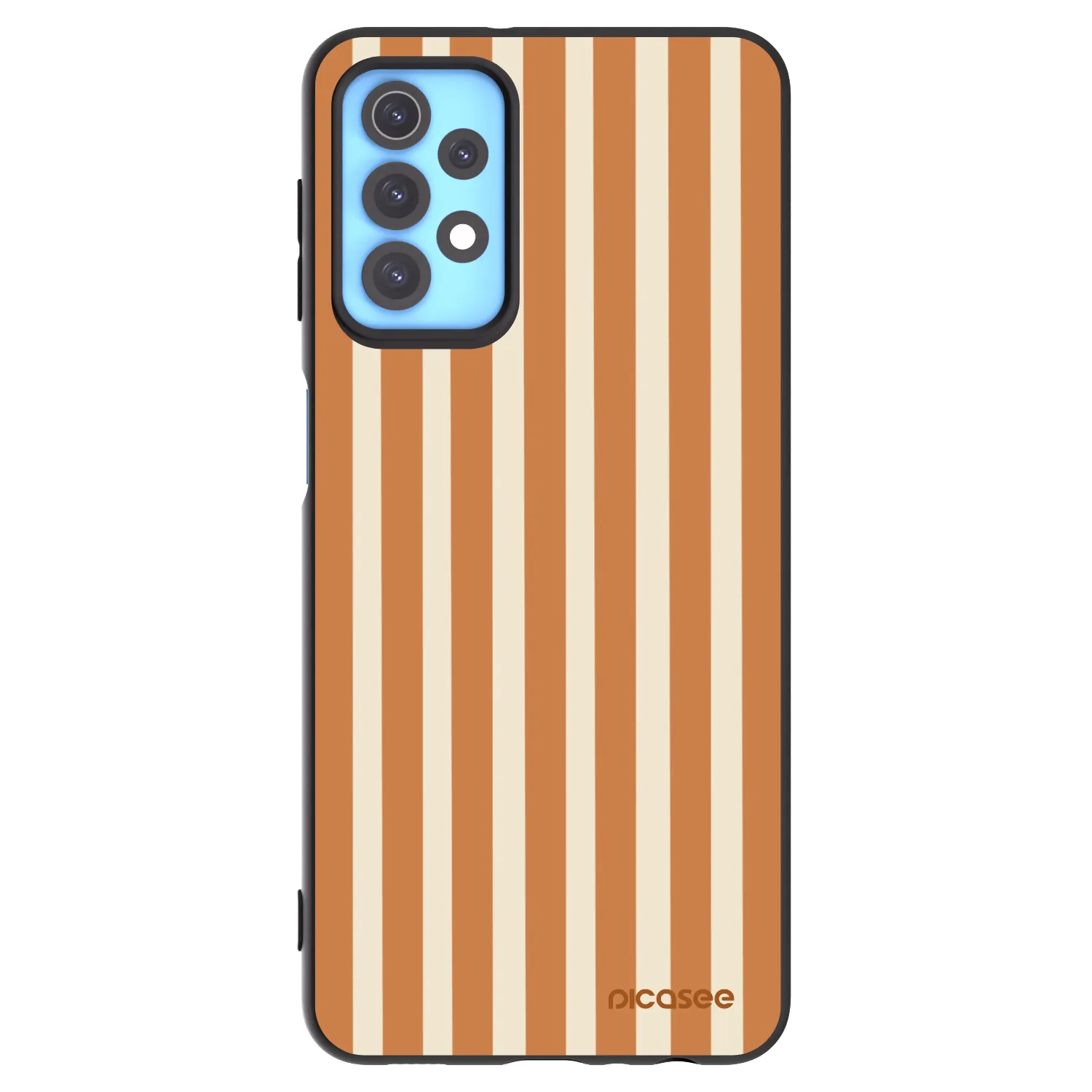 Picasee Samsung Galaxy A32 4G SM-A325F Hülle - Schwarzes Silikon - Orange lines