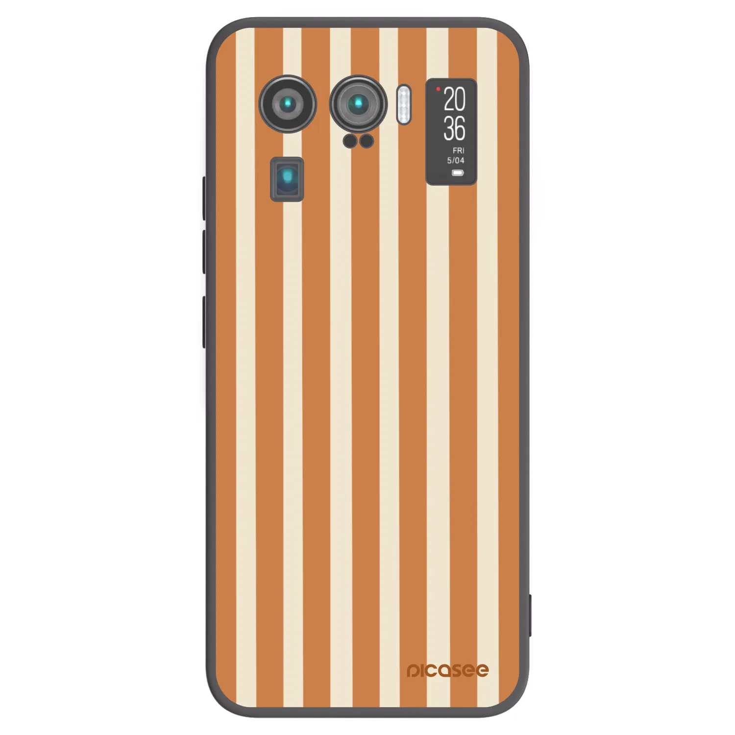Picasee Xiaomi Mi 11 Ultra Hülle - Schwarzes Silikon - Orange lines