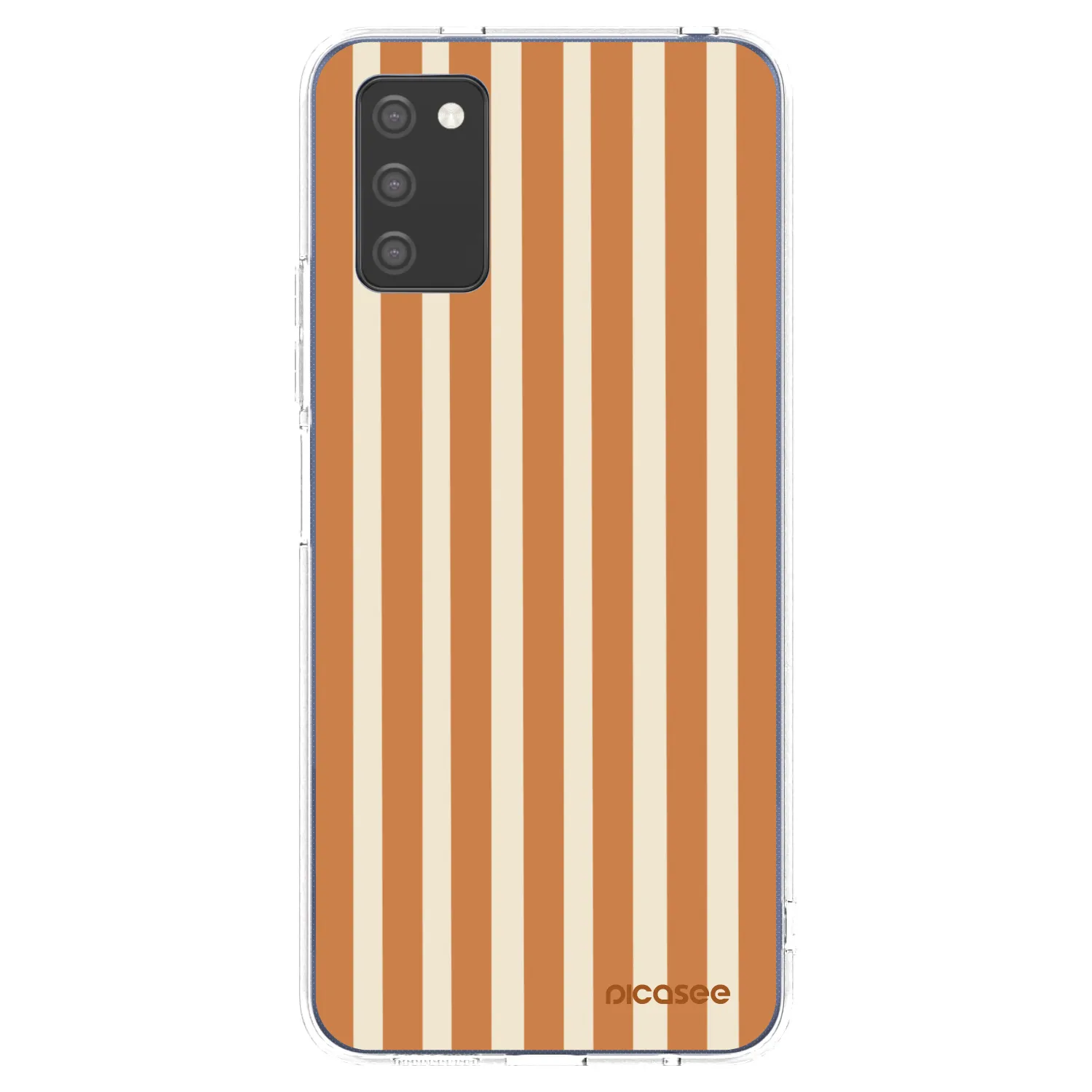Picasee Samsung Galaxy A02s A025G Hülle - Transparentes Silikon - Orange lines