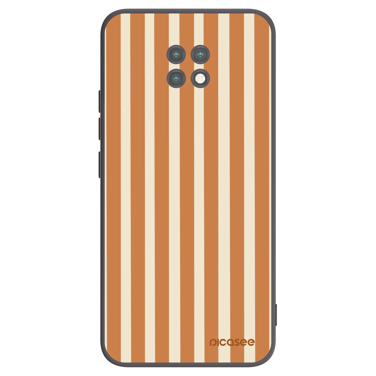 Picasee Xiaomi Redmi Note 9T Hülle - Schwarzes Silikon - Orange lines
