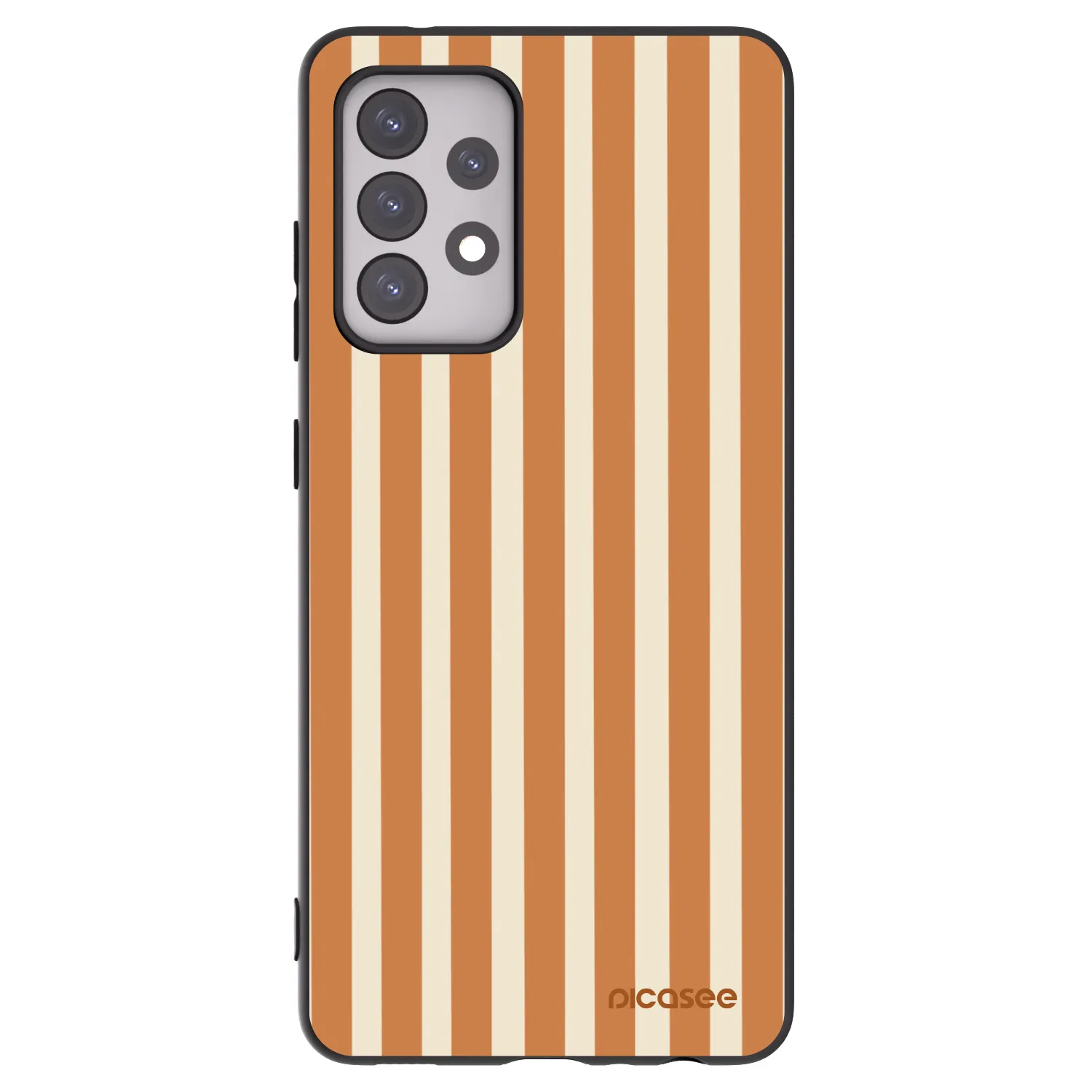 Picasee Samsung Galaxy A52s 5G A528B Hülle - Schwarzes Silikon - Orange lines